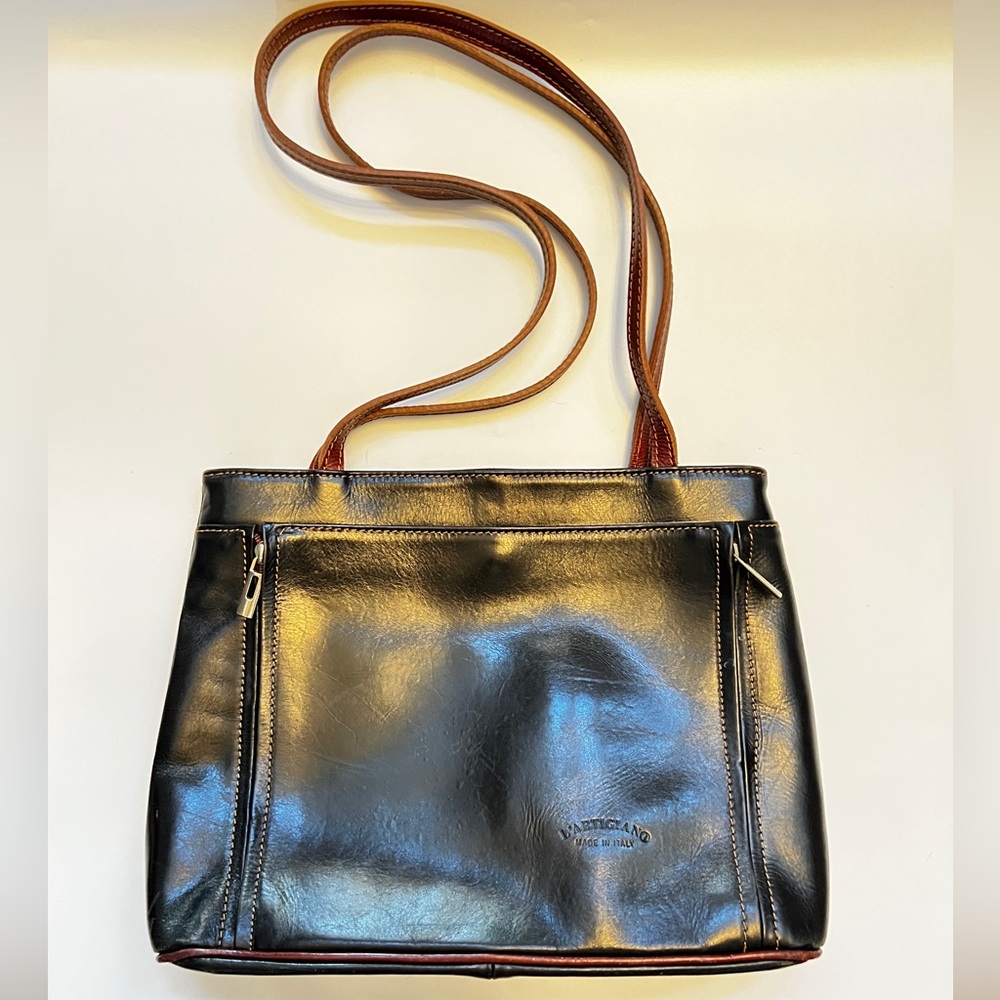Vintage L’Artigiano black leather purse